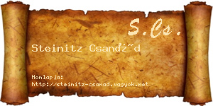 Steinitz Csanád névjegykártya