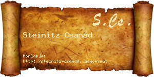Steinitz Csanád névjegykártya
